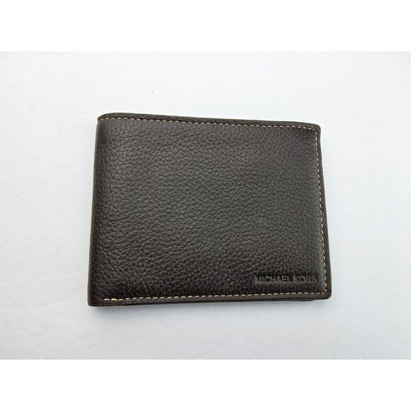 Michael Kors MK Pebbled Leather Bifold Wallet - Picture 1 of 3